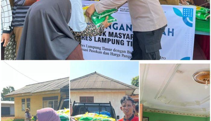 Polsek Jabung Salurkan 10 Ton Beras Lewat Gerakan Pangan Murah