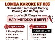 Semarak HUT RI ke-81, RT 003 Adirejo Gelar Lomba Karaoke hingga Panjat Pinang Berhadiah