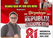 HUT RI ke-81, KWRI Kota Metro Serukan Pers Berperan Aktif Bangun Bangsa
