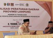 DPRD Lampung Sosialisasikan Perda Pendidikan di Sukadana, Tekan Angka Putus Sekolah